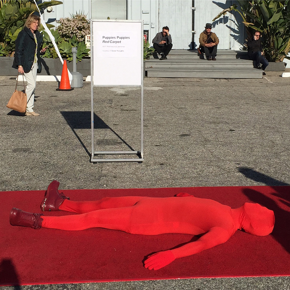 Red Carpet, 2017
Red bodysuit, performer
Unique