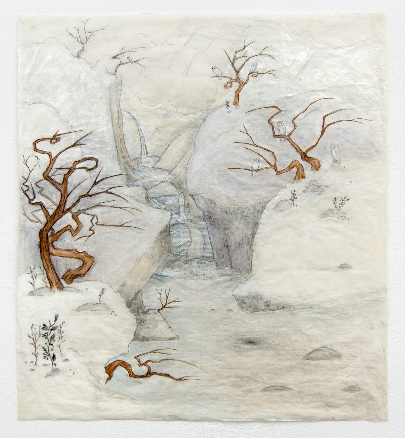 Bad Place (2005)

Pencil and ink on mulberry paper.

30h x 27w inches