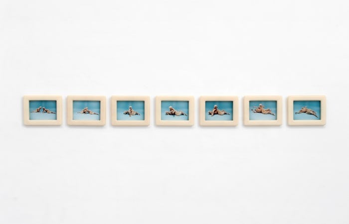 Matthew Barney, Drawing Restraint 7 (Guillotine) (1993), C-prints and resin (set of seven).