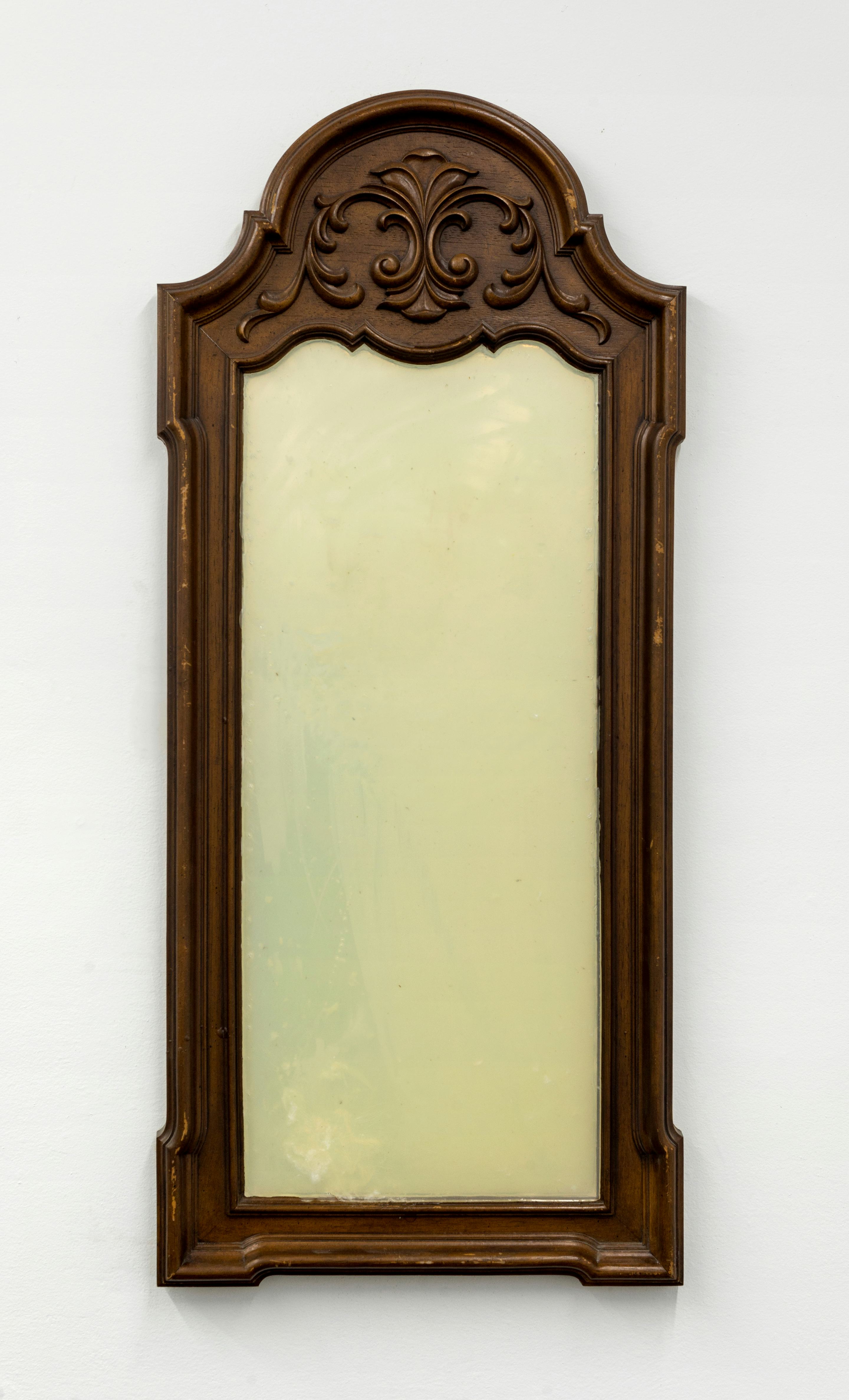 Closer II (2020)
Mirror, soap. 

50.5h x 22.5w x 2d in (128.3h x 57.2w x 5.1d cm)